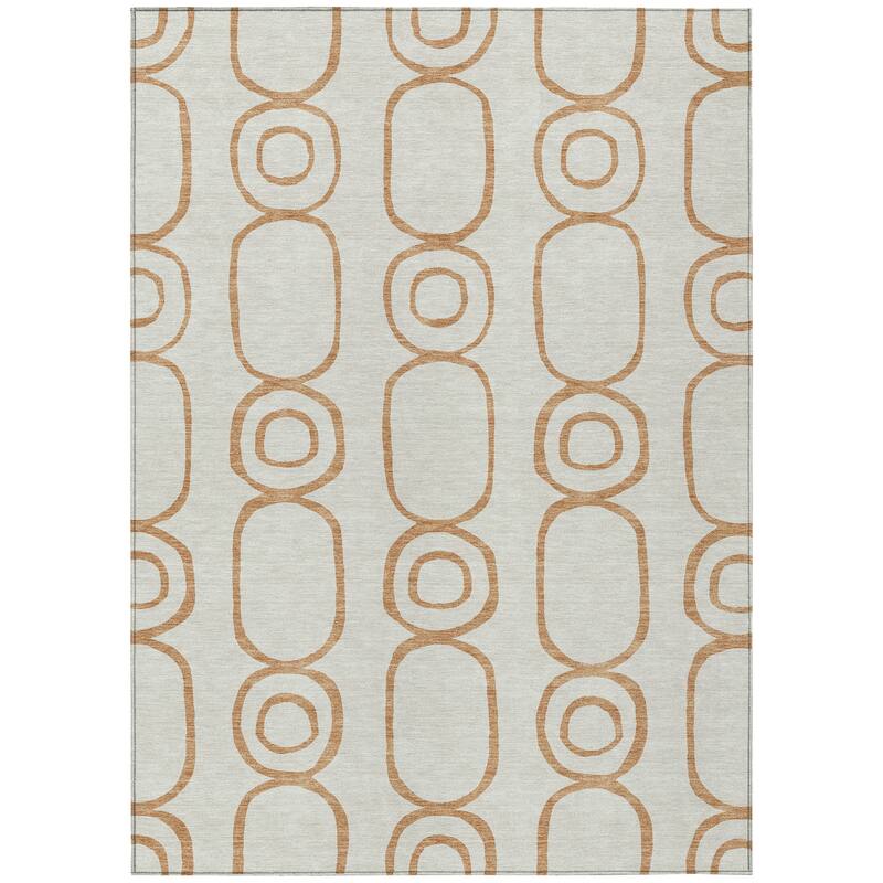 Machine Washable Indoor/ Outdoor Modern Vibe Chantille Rug