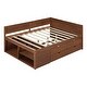 preview thumbnail 28 of 31, Full Size Daybed with Drawers and Shelves Storage Bed Frame