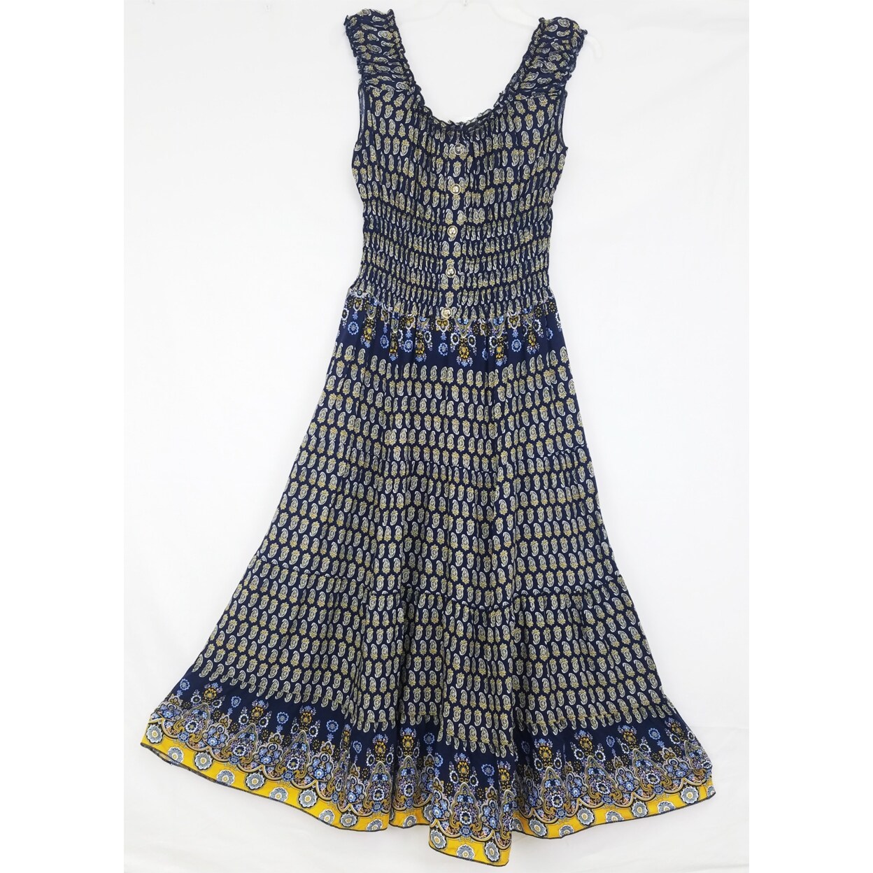 Shop Amtal Women Multi Color Paisley Floral Design Sleeveless Long