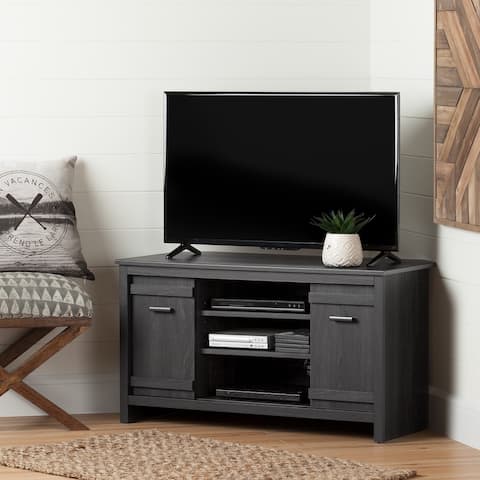 Exhibit Modern Storage Living Room Corner TV Stand - 42 Inch