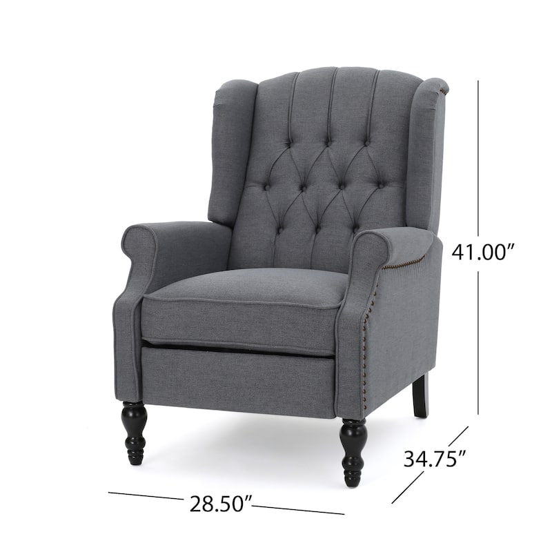 Walter Tufted Fabric Recliners (Set of 2) by Christopher Knight Home