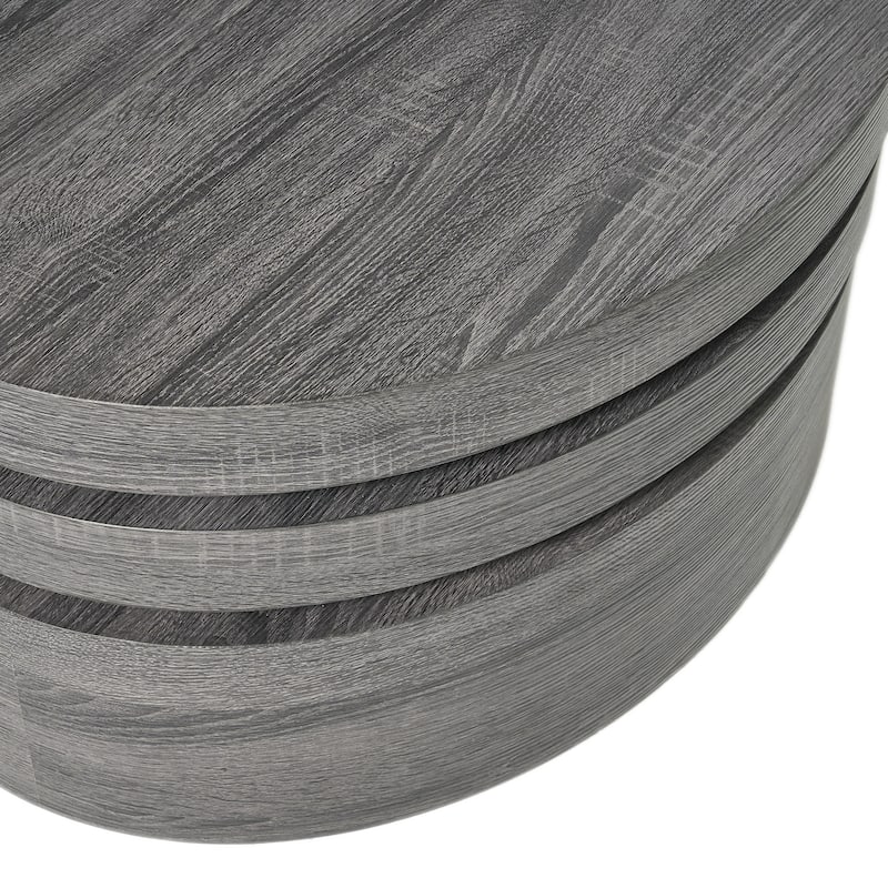 Carson Oval Mod Rotating Wood Coffee Table by Christopher Knight Home