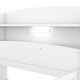 preview thumbnail 10 of 9, Twin Size Platform Bed with Built-in LED Light, Storage Headboard & Guardrail, White