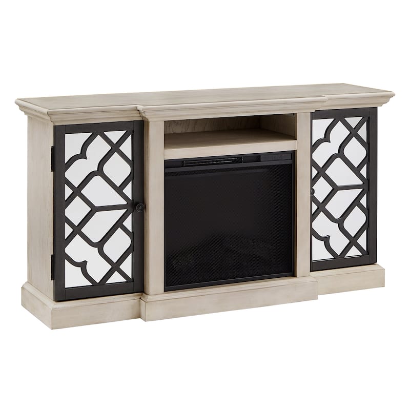 Zurich Wood Black Metal Electric Fireplace by iNSPIRE Q Modern