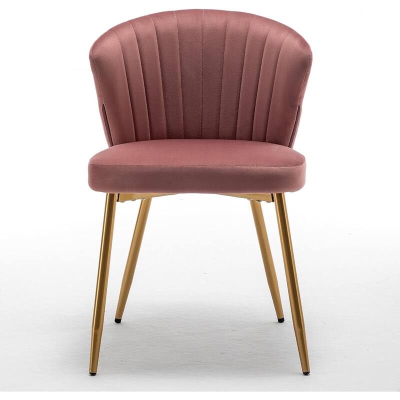 Modern Velvet Accent Chair with Channel-Tufted Design Comfortable and Trendy Armless Seat
