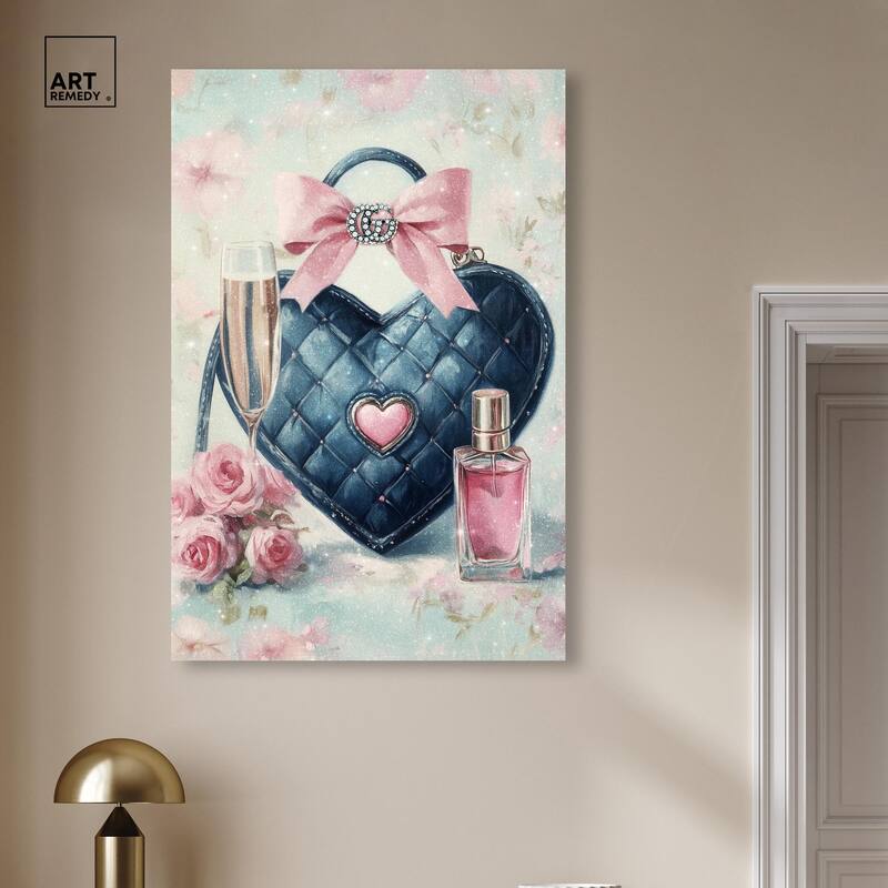Little Heart Shaped Purse II Canvas by Art Remedy, Gallery Wrapped