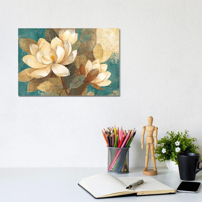 iCanvas "Turquoise Magnolias" by Albena Hristova Canvas Print - 8x12x0.75