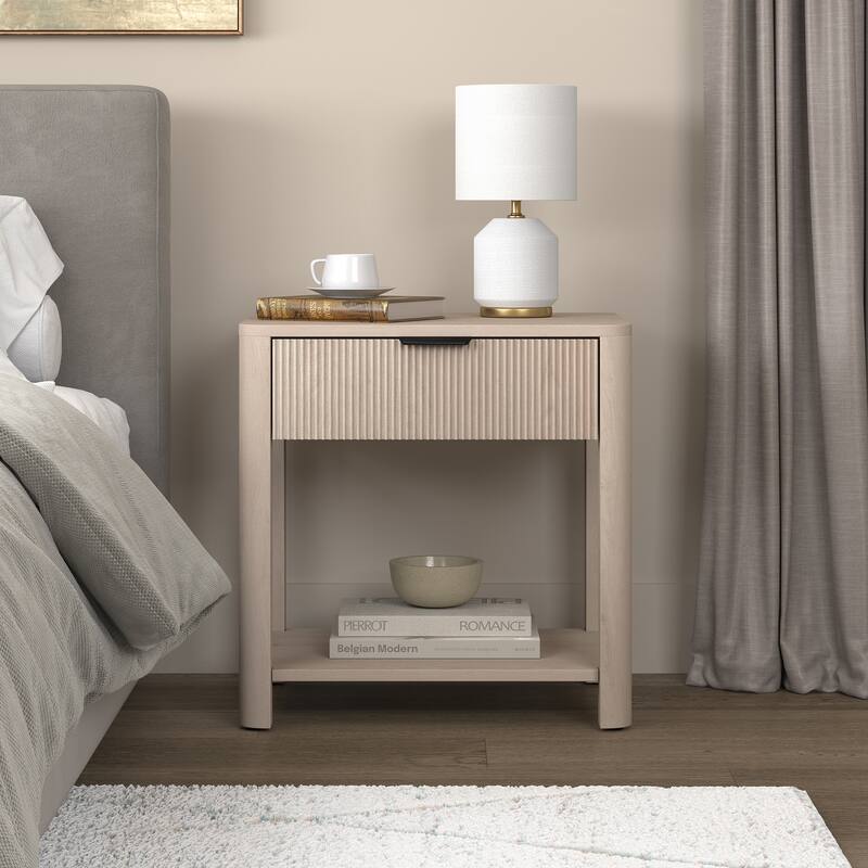 Pomona 24" Wide Rectangular Fluted Nightstand