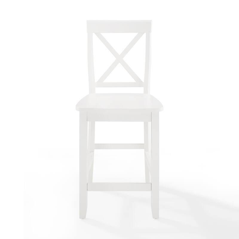 Crosley X-Back 2Pc Counter Stool Set - 21 "W x	44 "D x 11 "H