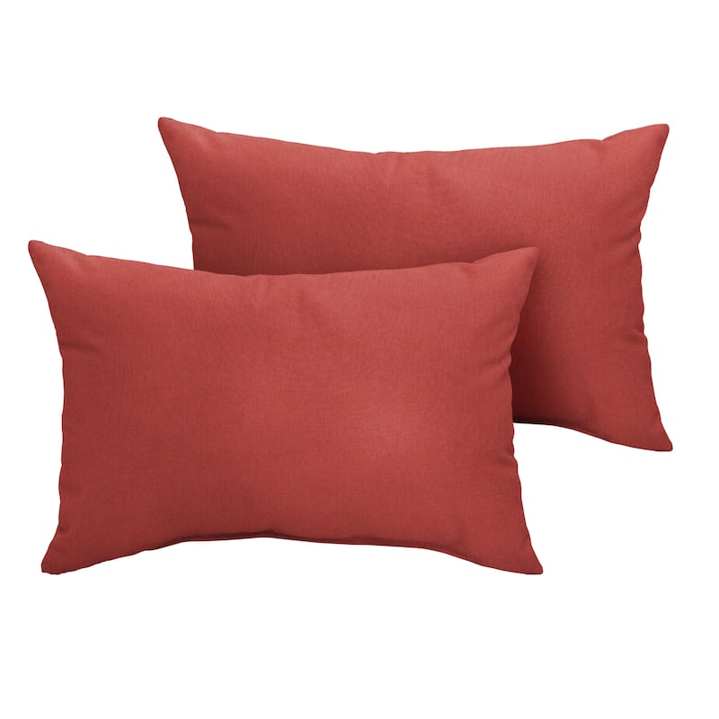 Sunbrella Canvas Henna Indoor/Outdoor Knife Edge Pillow (Set of 2)