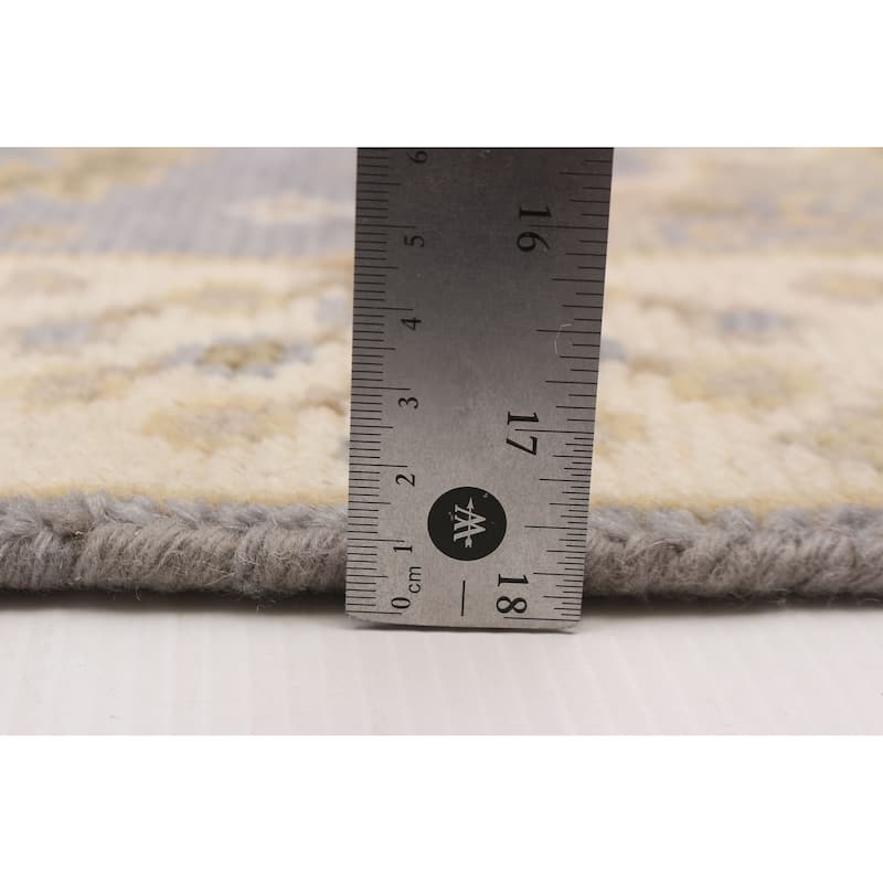ECARPETGALLERY Hand-knotted Royal Oushak Grey Wool Rug - 2'6 x 7'8