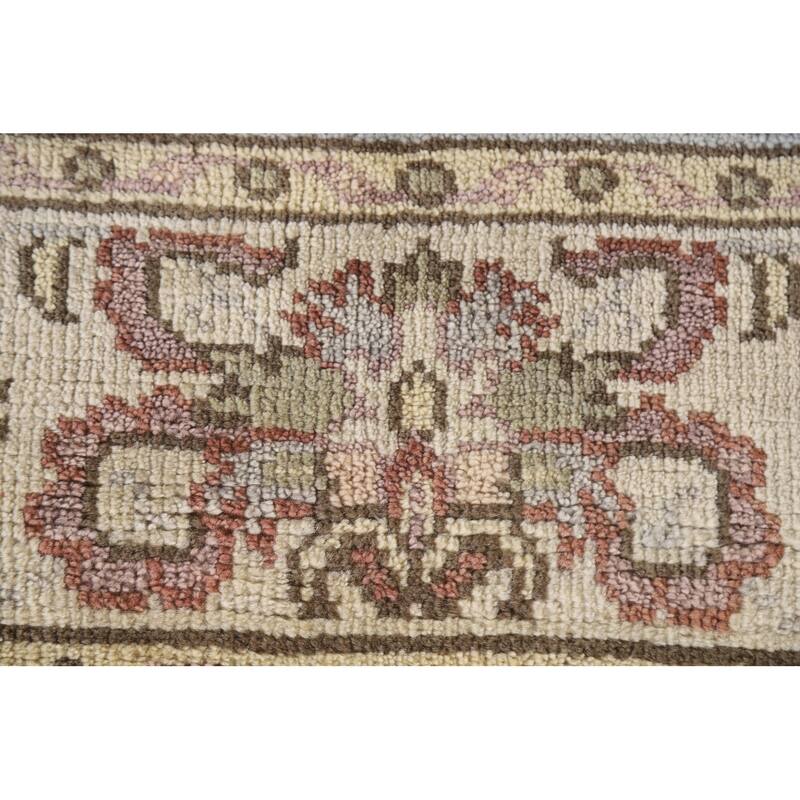 Heriz Serapi Oriental Octagon Rug Handmade Wool Carpet - 6'0"x 5'10"