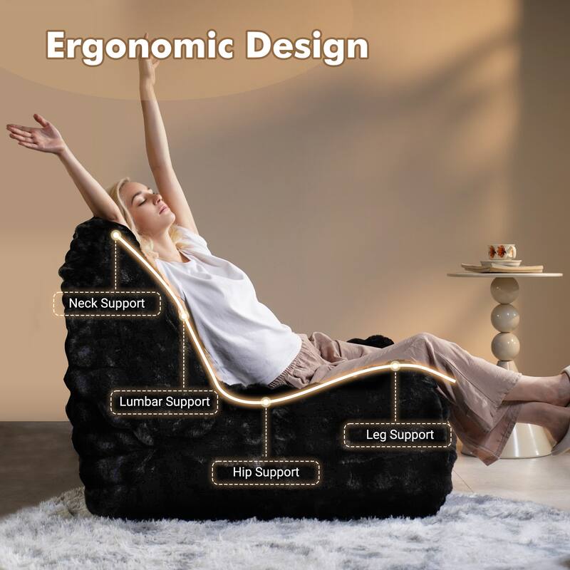 XIZZI Bean Bag Chair for Living Room Soft Plush Lounge Seating