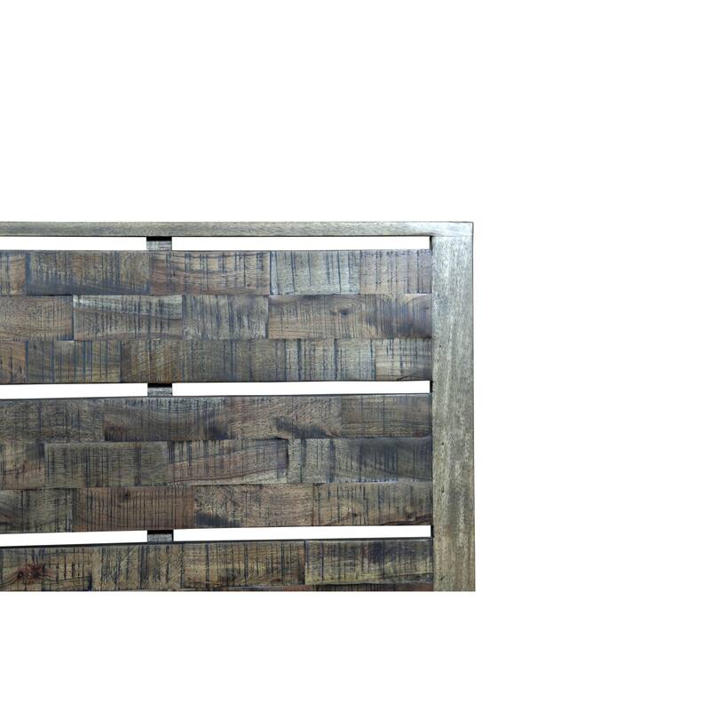 King Panel Bed with Solid Wood Frame