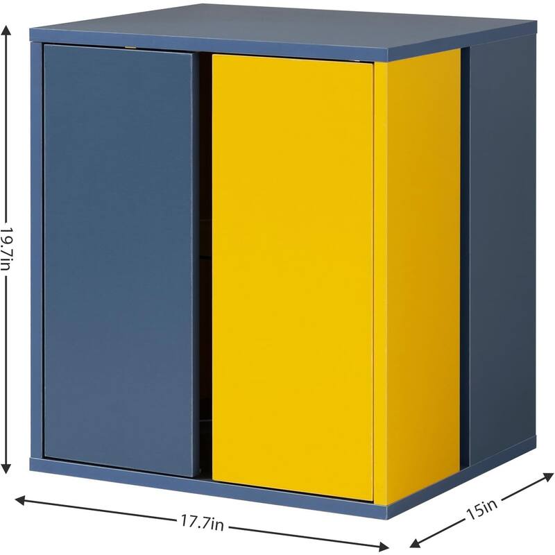 Nightstand with Glass Shelves and Led Lighting