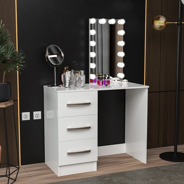 Boahaus Iris Vanity with Light Bulbs. Opens flyout.