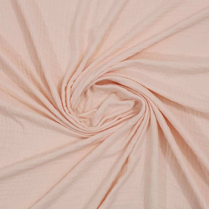 HomeRoots 47" X 60" Blush Cotton Woven Turkish Towel Throw Blanket with Fringe