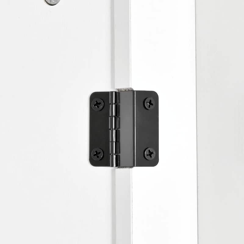 72" Tall Farmhouse Kitchen Pantry Cabinet, 8 Door Shelves, Curved Design Storage Cabinet with 3 Adjustable Shelves