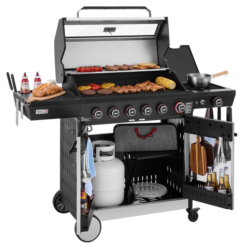 Royal Gourmet GE6001S 6-Burner Gas Grill, with Side Burner