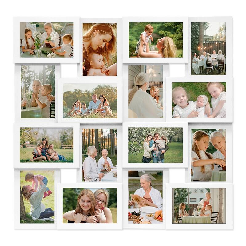 16 Opening Collage Picture Frames Large Photo Frame Collage Wall Hanging for 4x6 Photo