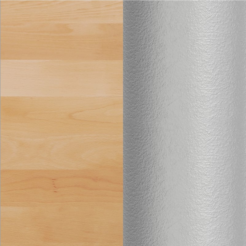 Rectangular Solid Wood Tabletop w/ 27" x 15" Two-Column Dining Height Table Base - 30"W x 48"D x 29.5"H