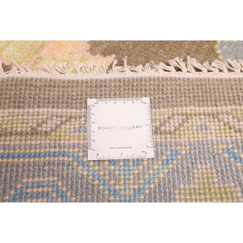 ECARPETGALLERY Hand-knotted Modern Oushak Brown Wool Rug - 7'11 x 9'11