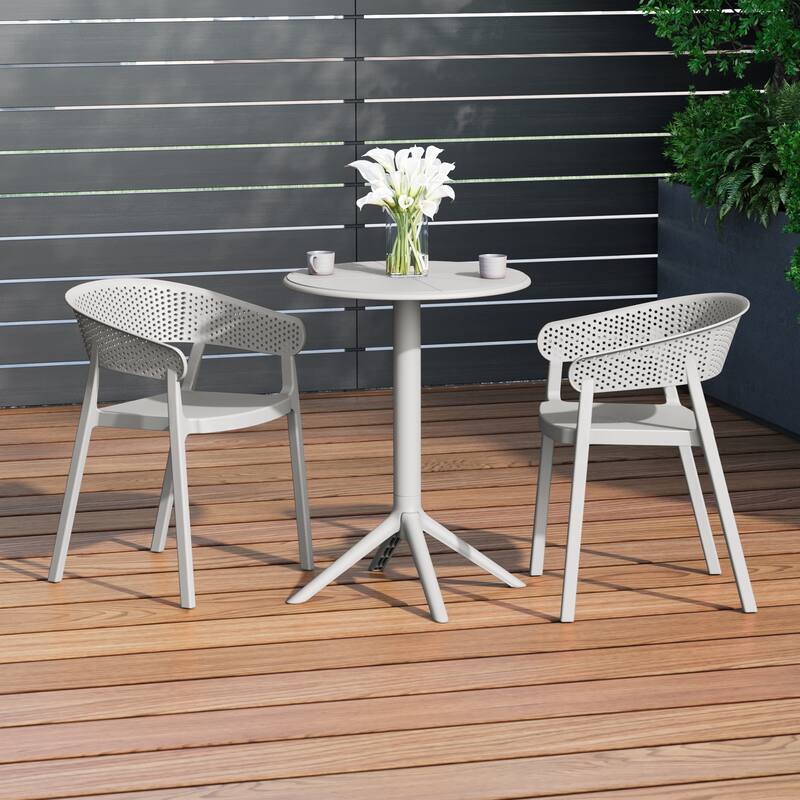 Frond and Form 2-Person Outdoor Round Dining Set