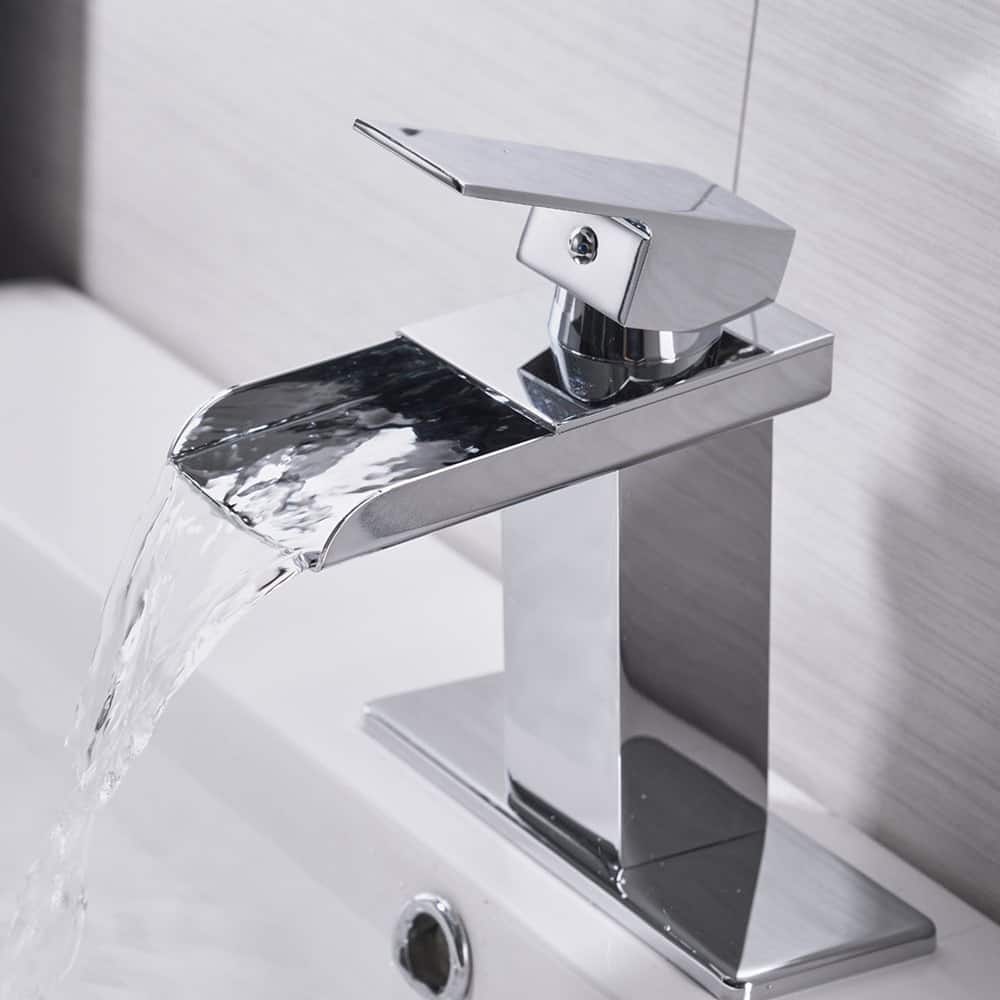 Waterfall Single Hole Chrome Bathroom Faucet