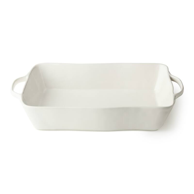 Certified International Linen Cream Large Rectangular Baker 16" x 10.25" x 3"