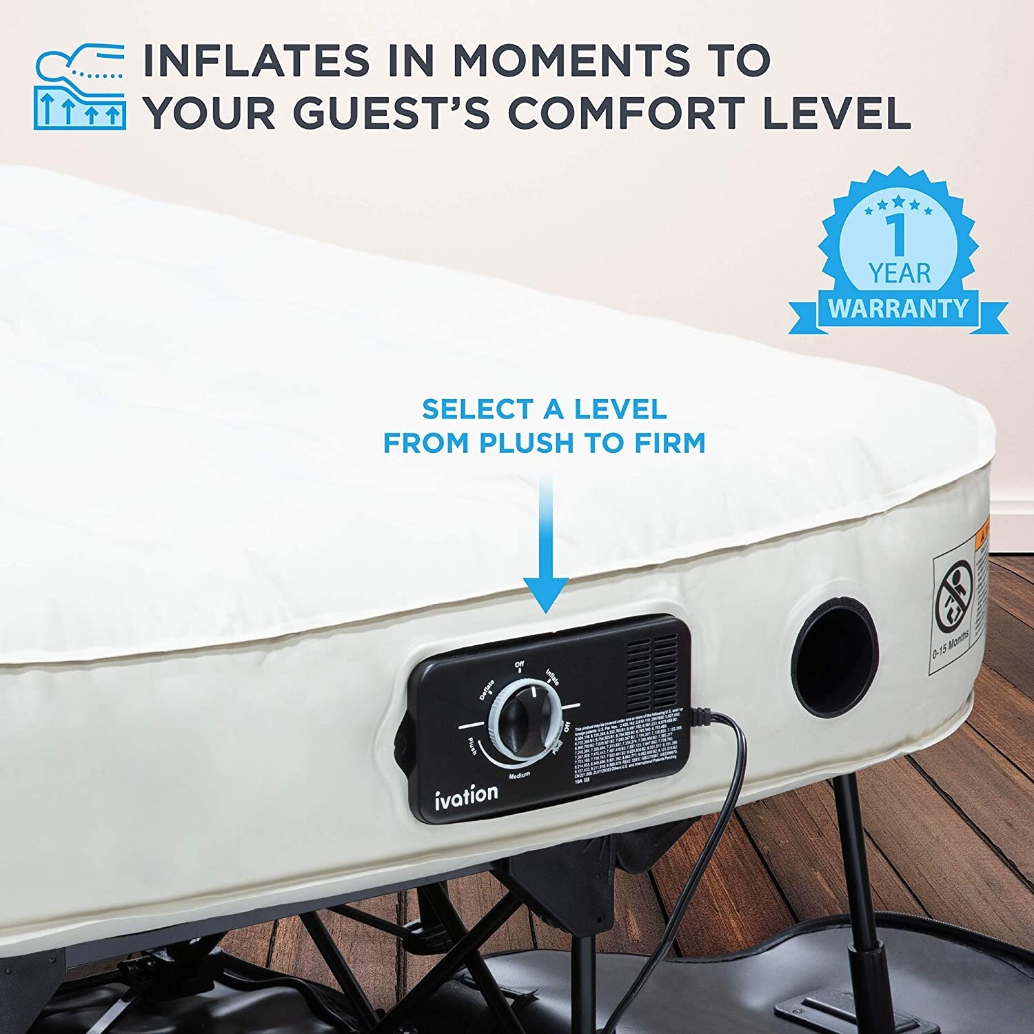 Self inflating air mattress with frame on sale