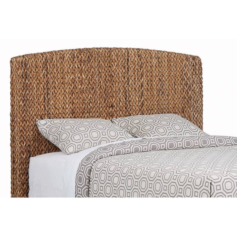 Laughton Woven Banana Leaf Panel Headboard Amber - King