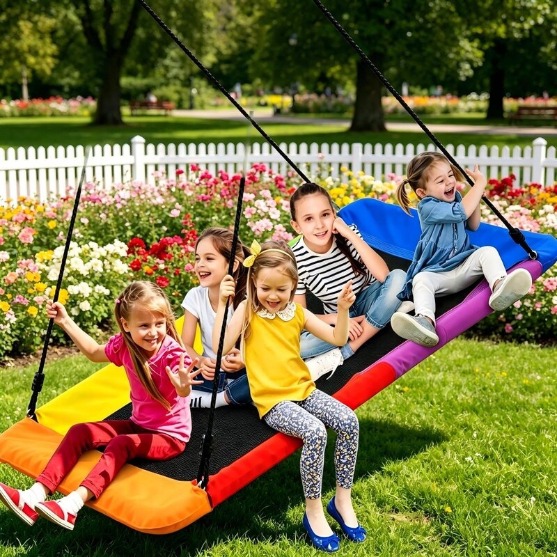 Swing Big 3枚セット Klokick 700lb 60'' Platform Tree Swing for Kids and Adults