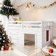 preview thumbnail 1 of 51, Twin Size Loft Bed with Cabinet and Shelf,Multi-Functional Children's Bed White