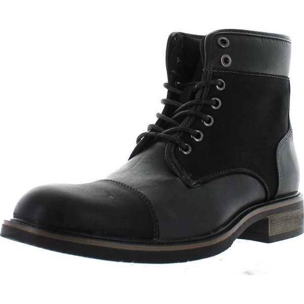 Shop Arider Albert-03 Mens Lace Up Boots With Toe Cap Finish Black ...