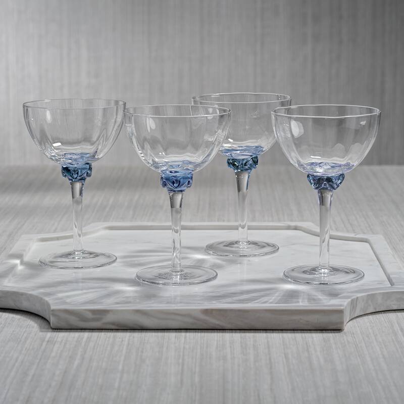 Cambrai Martini / Cocktail Optic Glasses, Set of 4
