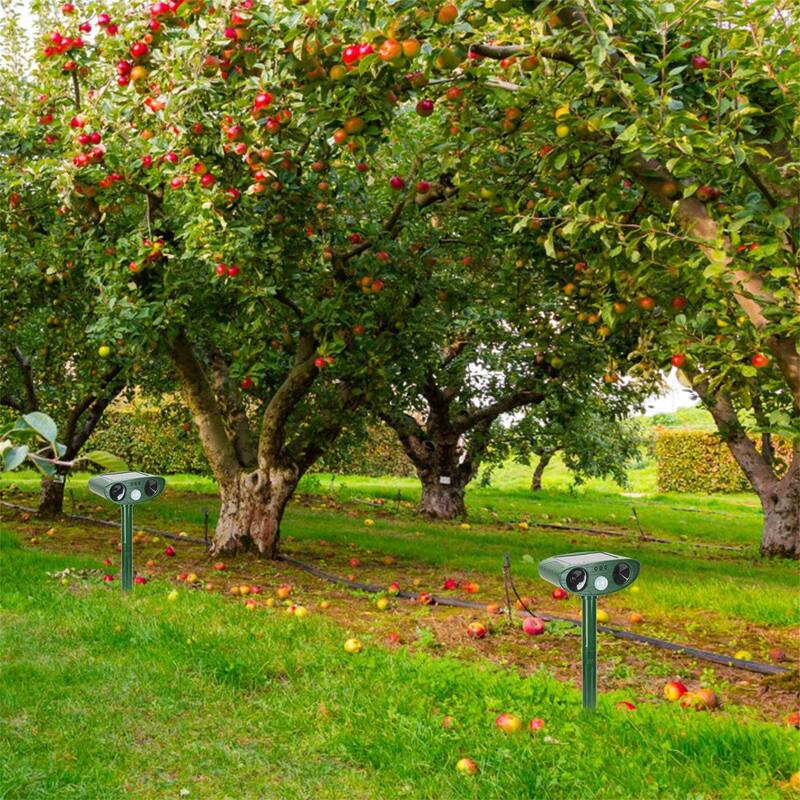 Solar-Powered Ultrasonic Animal Repeller with PIR Motion Sensor