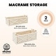 preview thumbnail 3 of 7, Macrame Basket Storage for Bohemian Style Home Decor and Nursery (2 Sizes, White, 2 Pack)