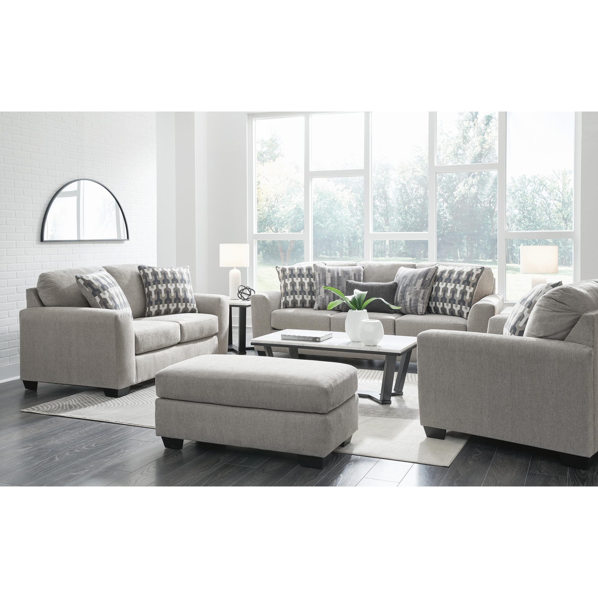 Signature Design by Ashley Avenal Park Gray 4-Piece Upholstery Package - 97" W x 40" D x 40" H