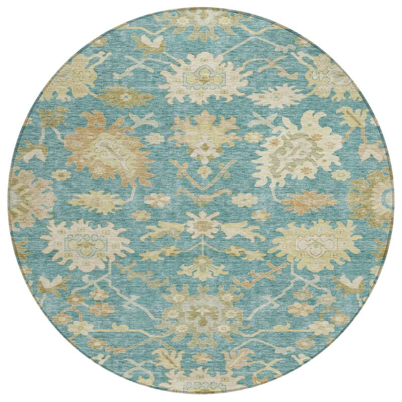 HomeRoots Floral Traditional Rectangle Outdoor Rug