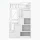 preview thumbnail 17 of 33, Twin size Loft Bed with Bookshelf,Drawers,Desk,and Wardrobe