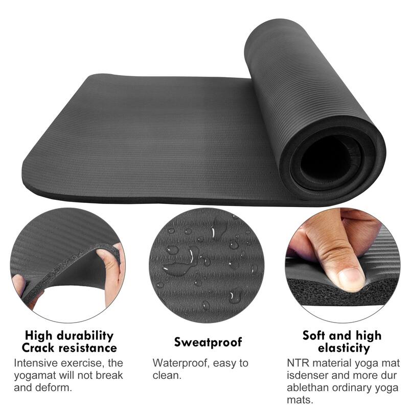 Pro Space High Density Yoga Mat 72 in. L x 24 in. W x 0.6 in. Pilates Exercise Mat Non Slip (12 sq. ft.)