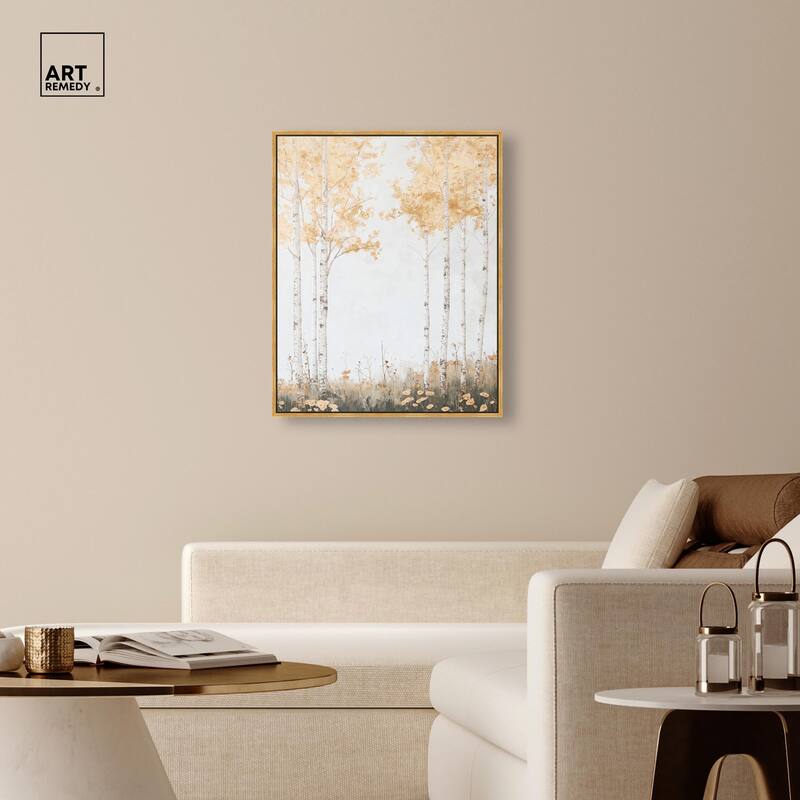 Pale Birch Reverie Canvas by Art Remedy