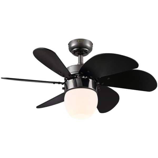 Westinghouse 7209200 Turbo Swirl Led Single Light 6 Blade Led Hanging Ceiling Fan With Reversible Motor Blades Light Kit And