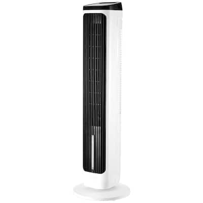 Quiet 40" Oscillating Tower Fan with 4L Humidifier and Smart Modes for Bedroom Comfort - 12.1 x 40 inch