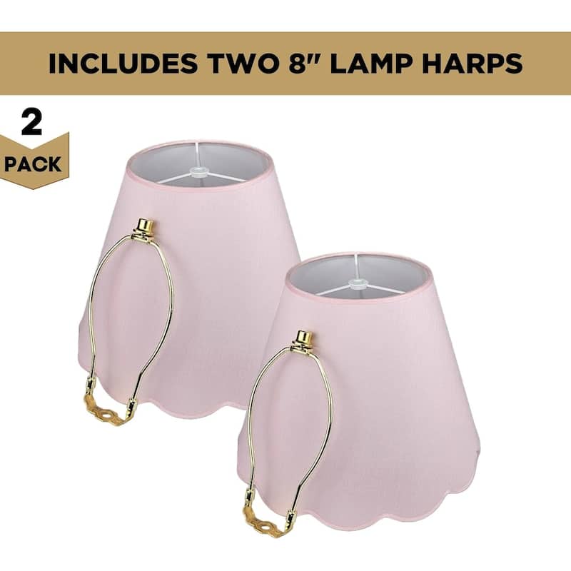 Royal Designs Scallop Empire Lamp Shade Set of 2 - 7 x 13 x 10
