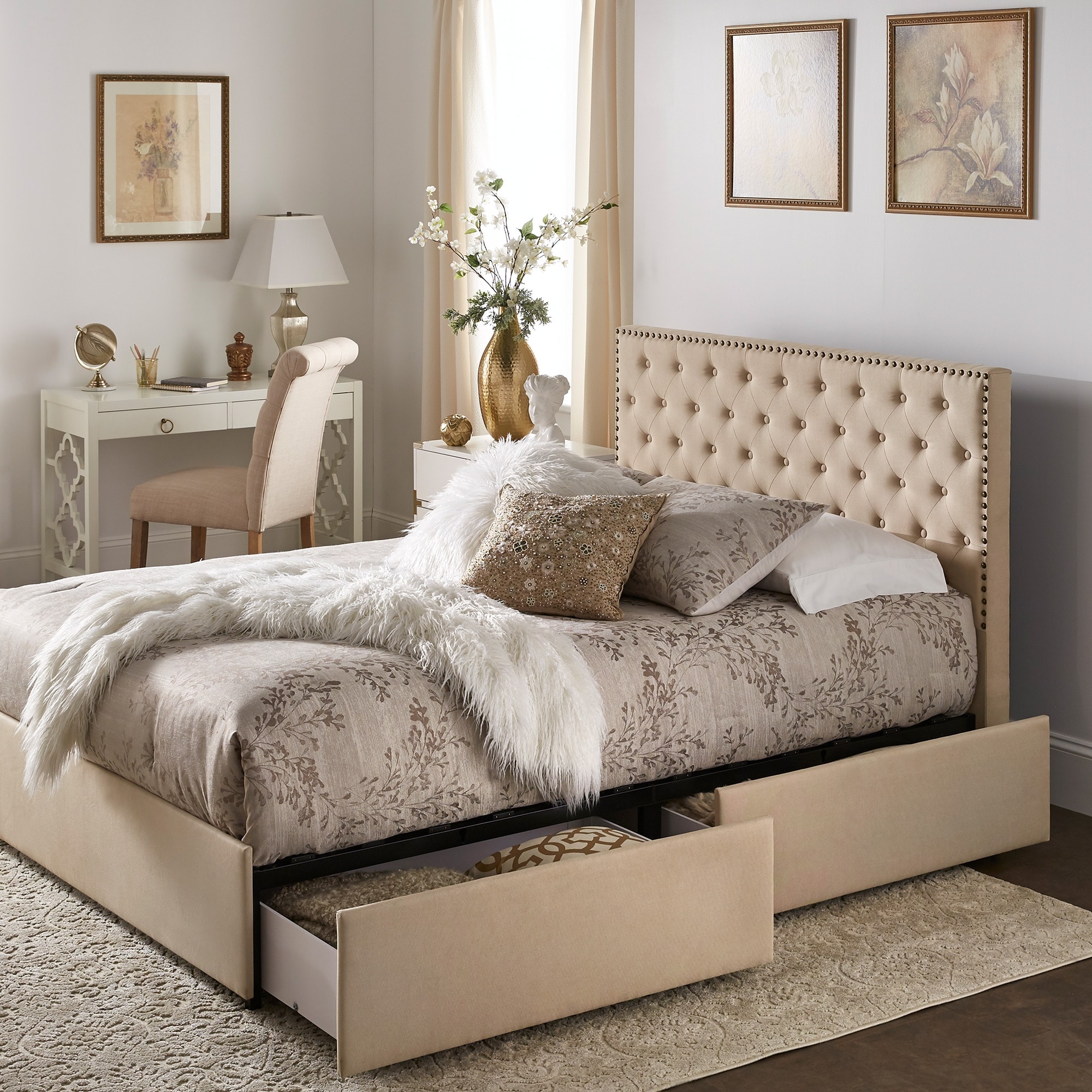 Marion 84 inch High Tufted Wingback Tall Bed by iNSPIRE Q Bold Bed Bath Beyond 19511304