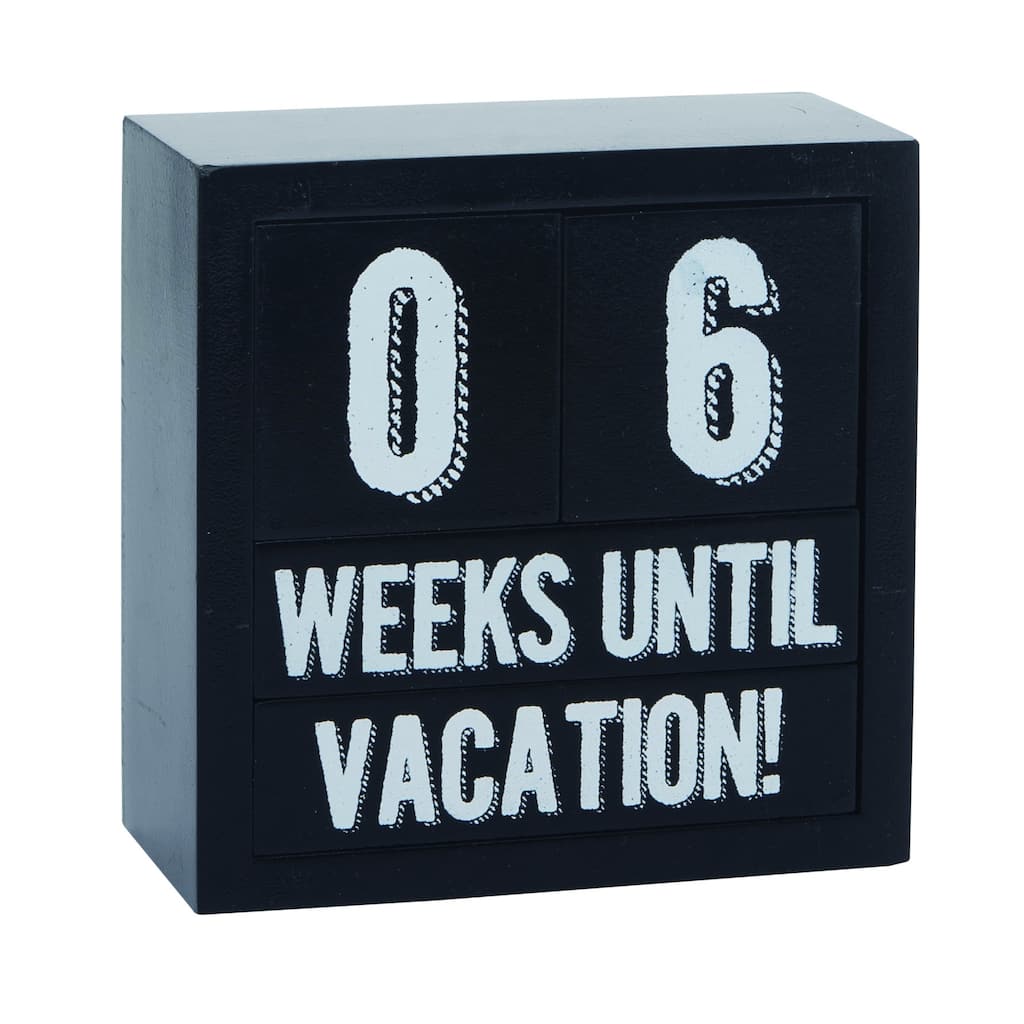 Transpac Wood 4.75 in. Multicolor Spring Teacher Countdown Decor Set of 5