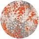 preview thumbnail 20 of 51, SAFAVIEH Madison Gudlin Modern Abstract Watercolor Rug 11' x 11' Round - Grey/Orange