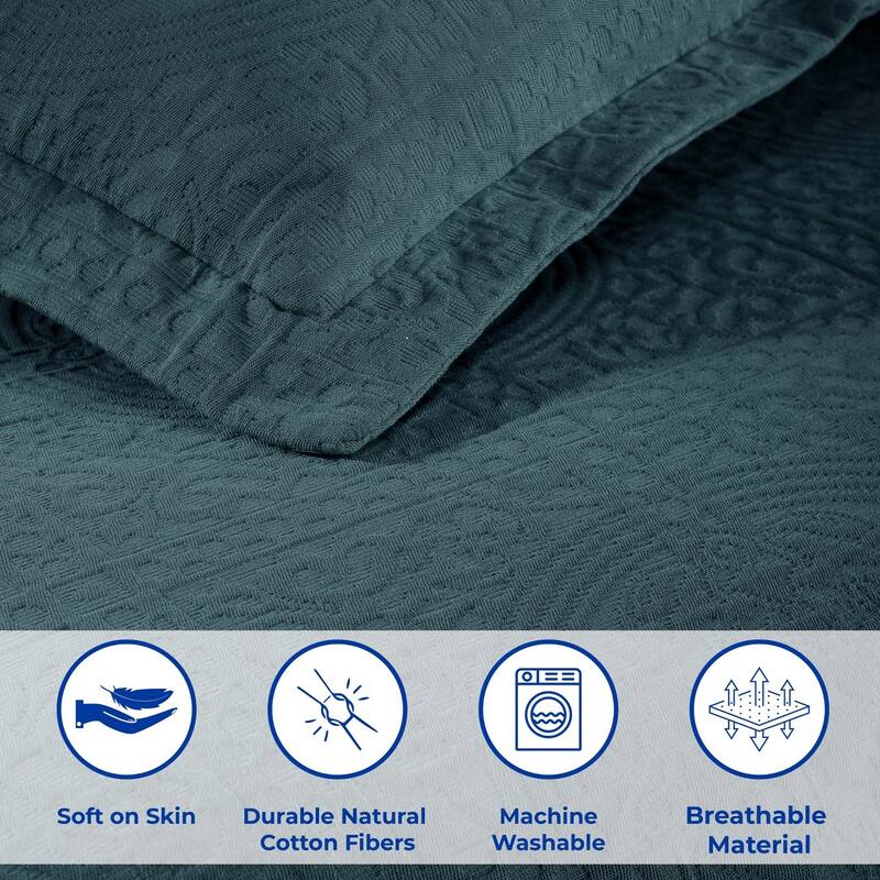 Superior Fleur De Lis Cotton Decorative Bedspread Set