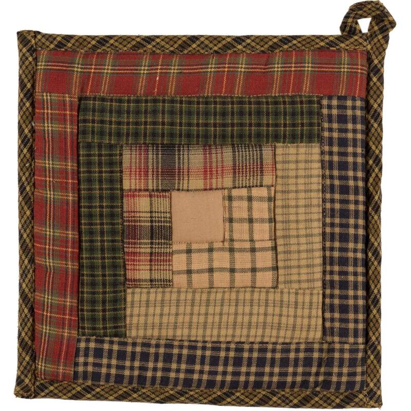 Tea Cabin Pot Holder Patchwork 8x8 - Pot Holder